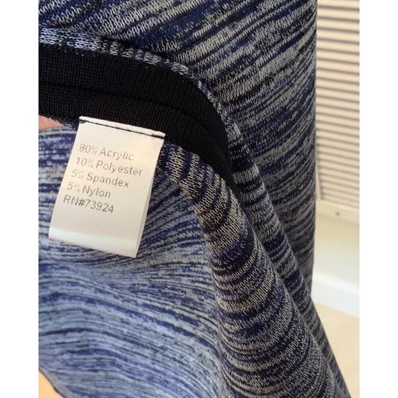 Misook women’s lightweight coat Navy/ Grey  36 Ch 38 H 38 Long - Picture 9 of 11